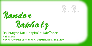 nandor napholz business card